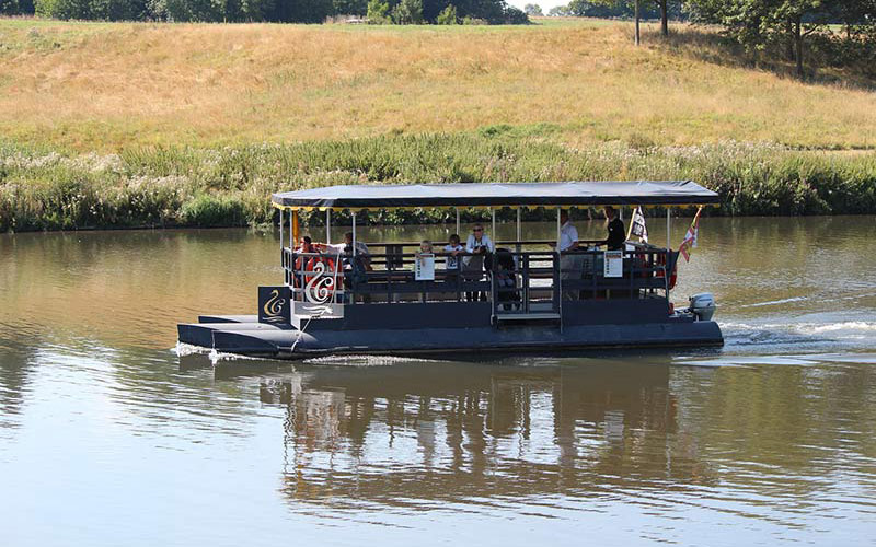 tourist enjoying a boat ride