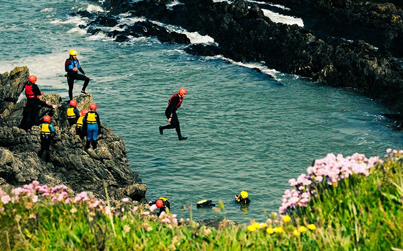 Try Coasteering on valentines day UK