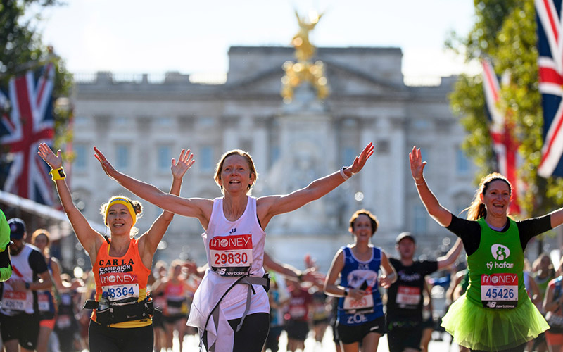 Women participating in the London Marathon