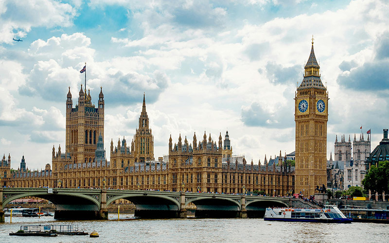 Big Ben in London during May